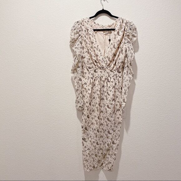 FOR LOVE & LEMONS PAISLEY MIDI DRESS - Picture 7 of 12